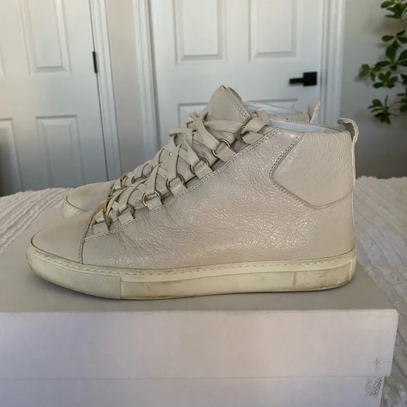 Balenciaga Pelle S Gomm Arena white blanc sneakers size 38